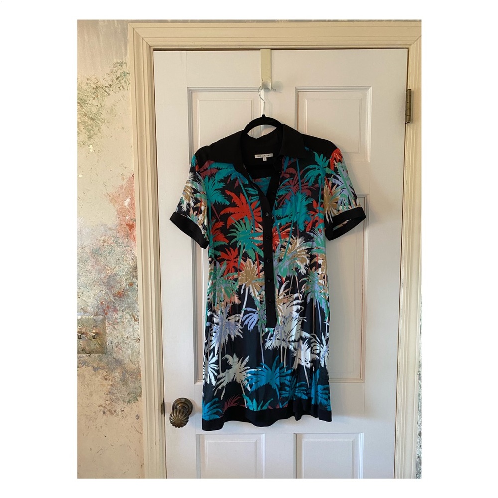 Biscote Short Sleeve Rosa Palms Dress